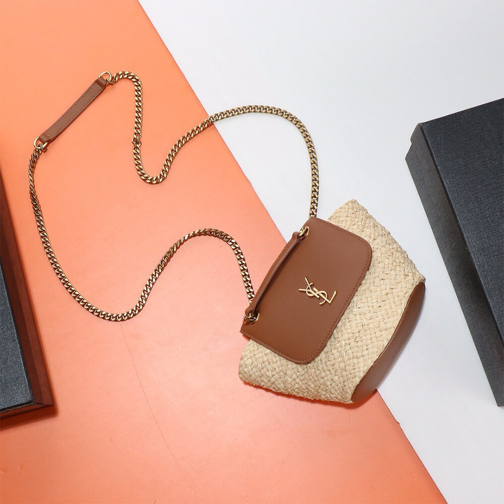 YSL mini Manon in raffia(HIGH-END GRADE)