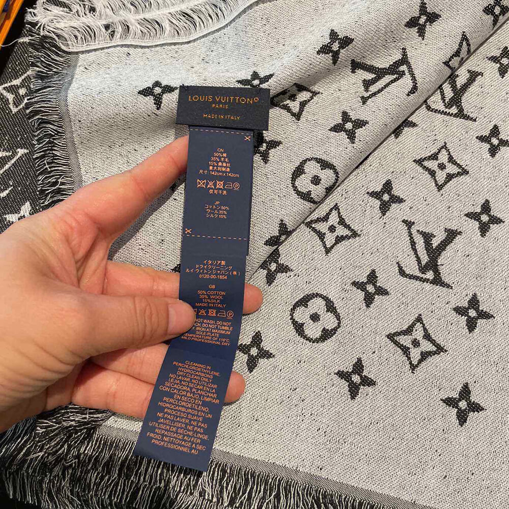 LV Monogram Jacquard Denim Shawl