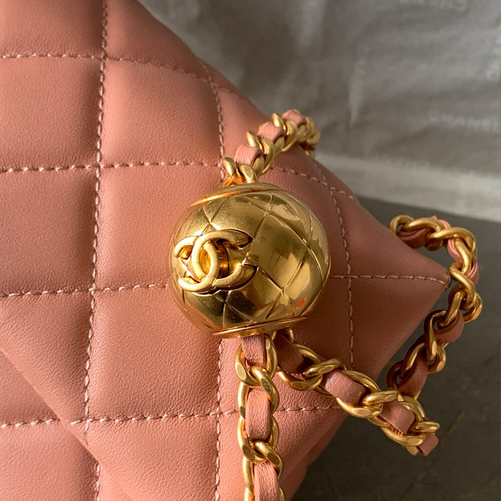 Ch*el pearl crush mini rectangular flap