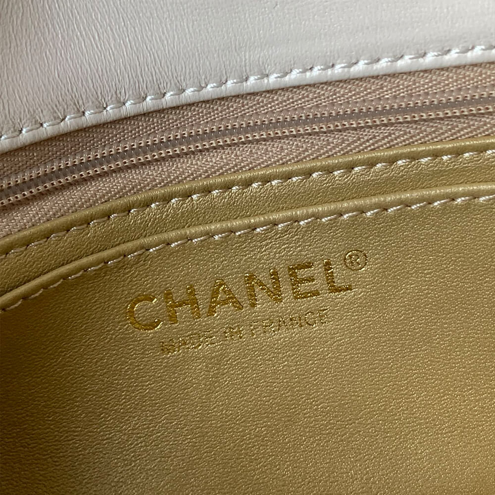 Ch*el pearl crush mini rectangular flap
