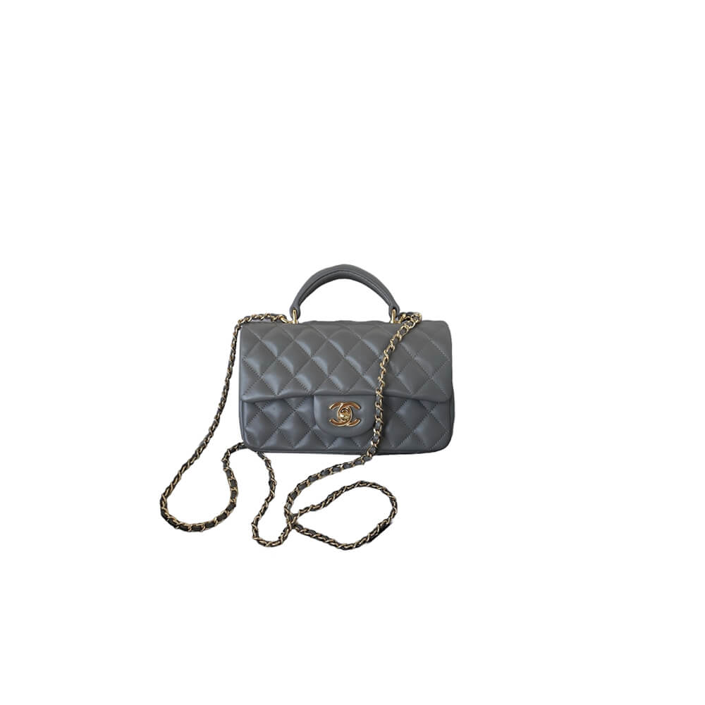 Ch*el mini classic handbag with top handle