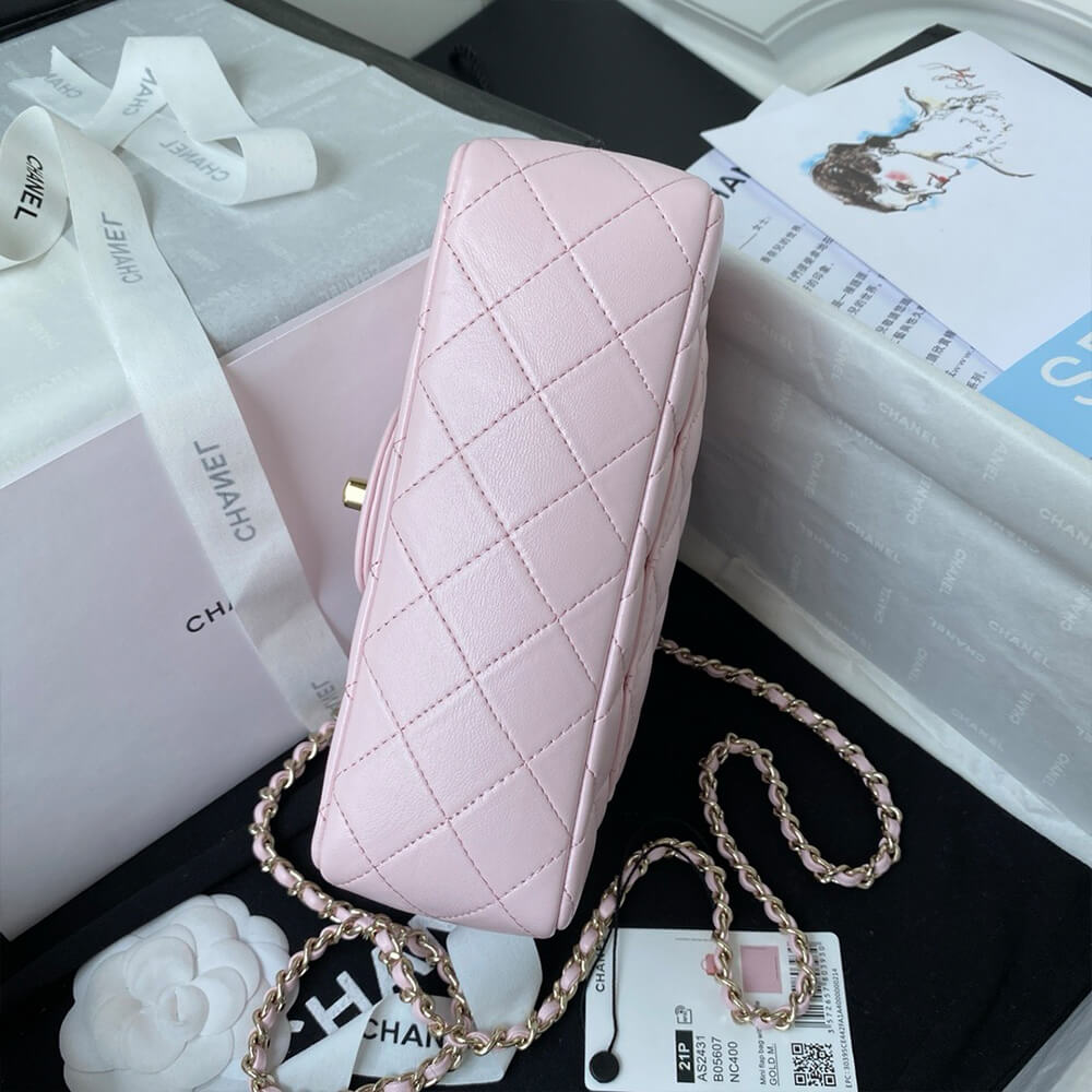 Ch*el mini classic handbag with top handle