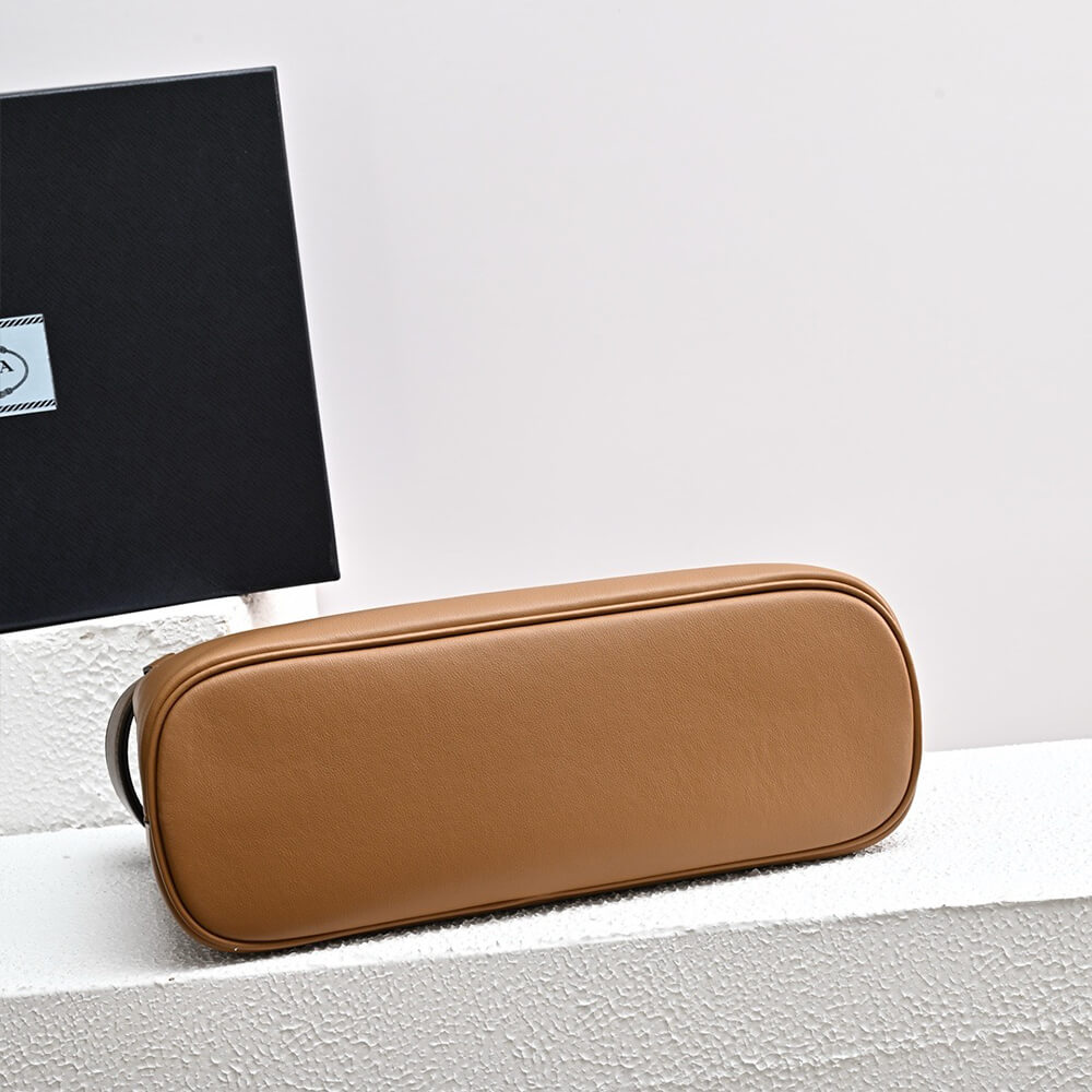 Pra*a buckle small leather handbag with belt(high-end grade)