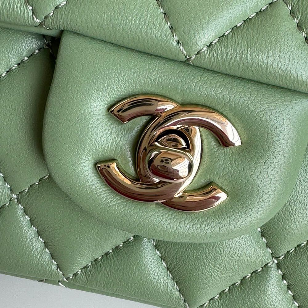 Ch*el mini classic handbag with top handle