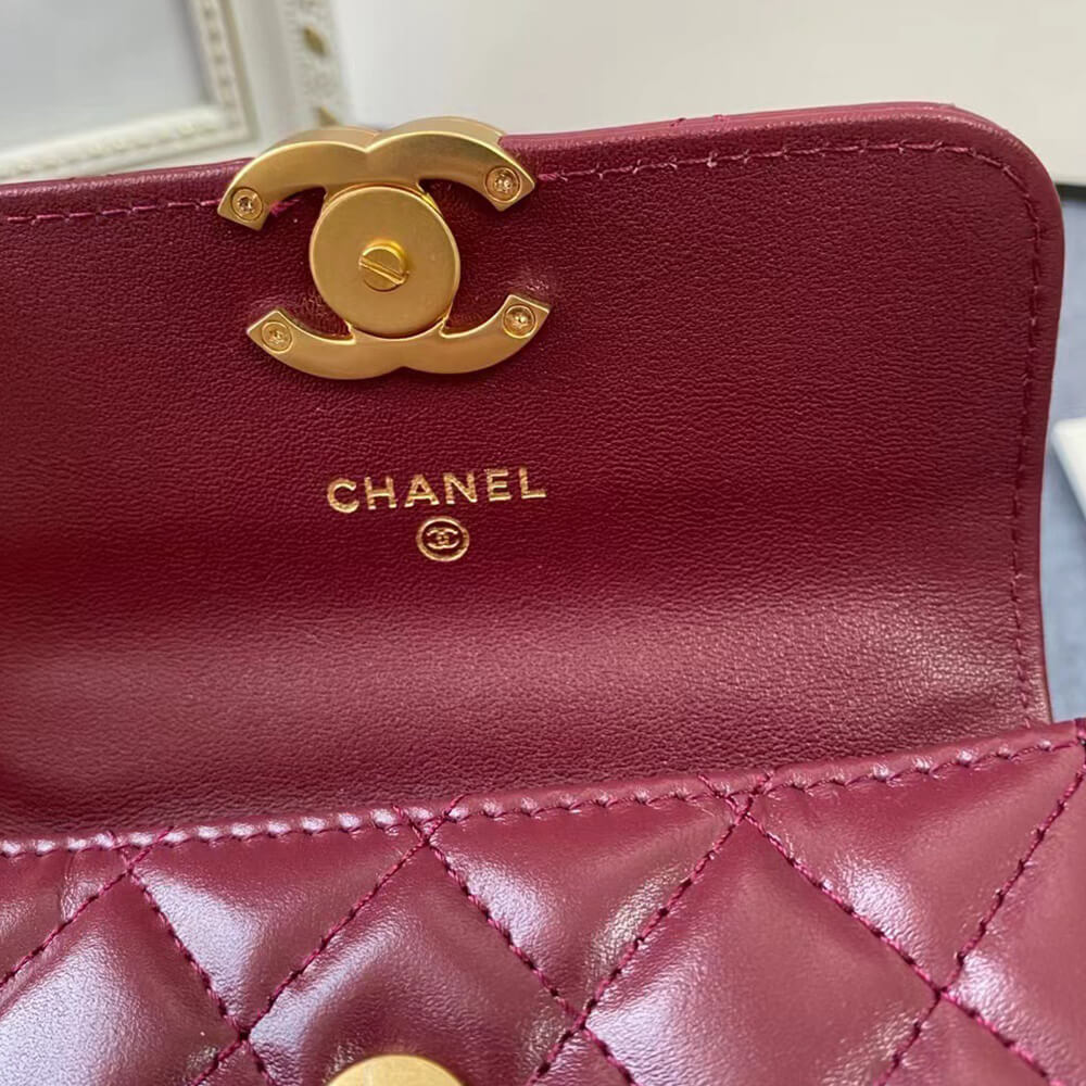 Ch*el mini clutch with chain(high-end grade)