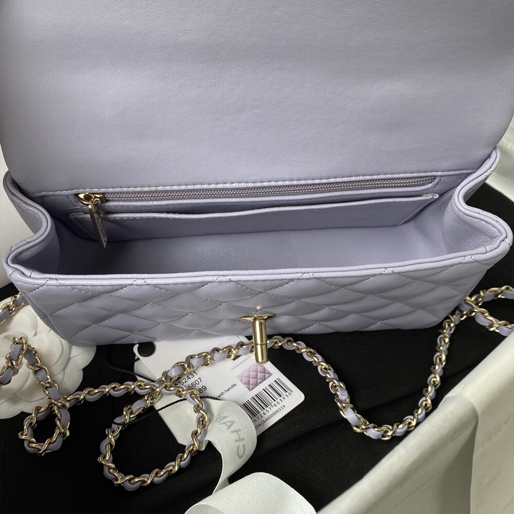 Ch*el mini classic handbag with top handle