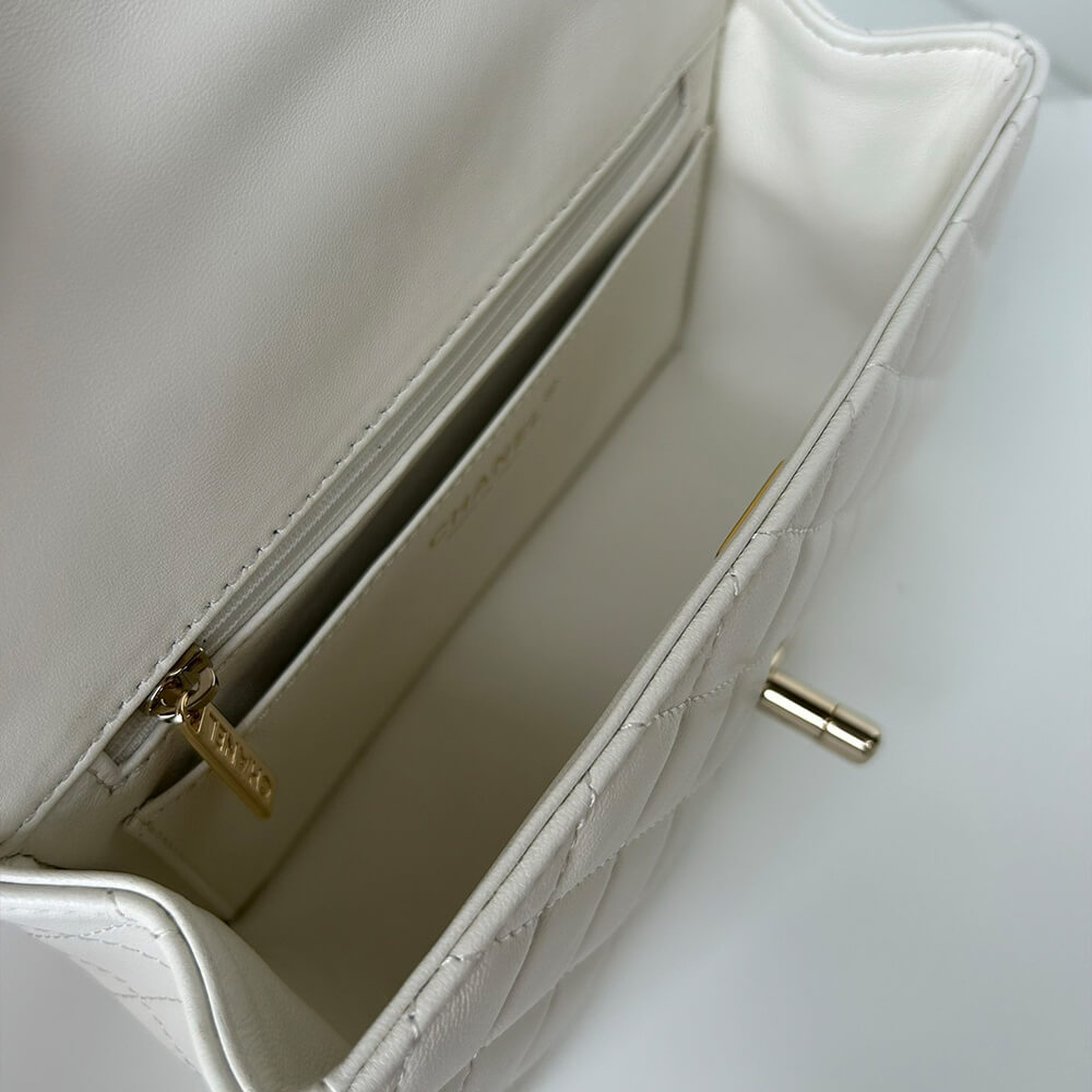 Ch*el mini classic handbag with top handle