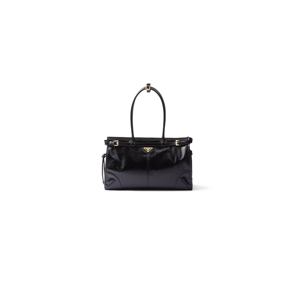 Pra*a large leather handbag(high-end grade)