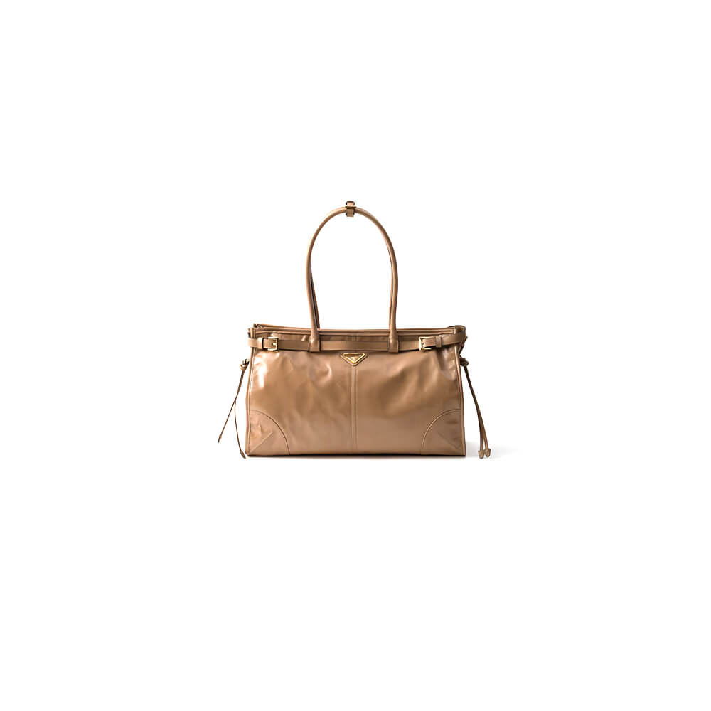 Pra*a large leather handbag(high-end grade)