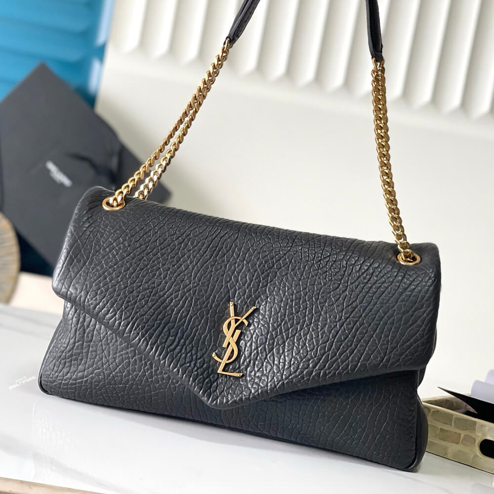 YSL Calypso large in grained lambskin