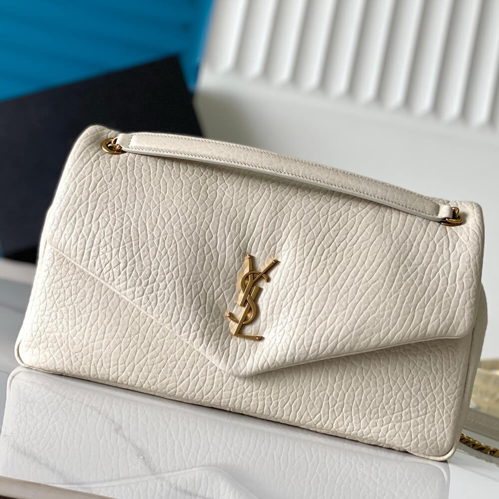 YSL Calypso large in grained lambskin