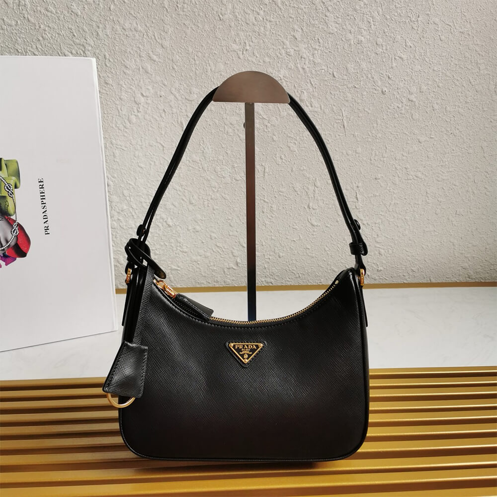 Pra*a re-edition saffiano leather mini bag