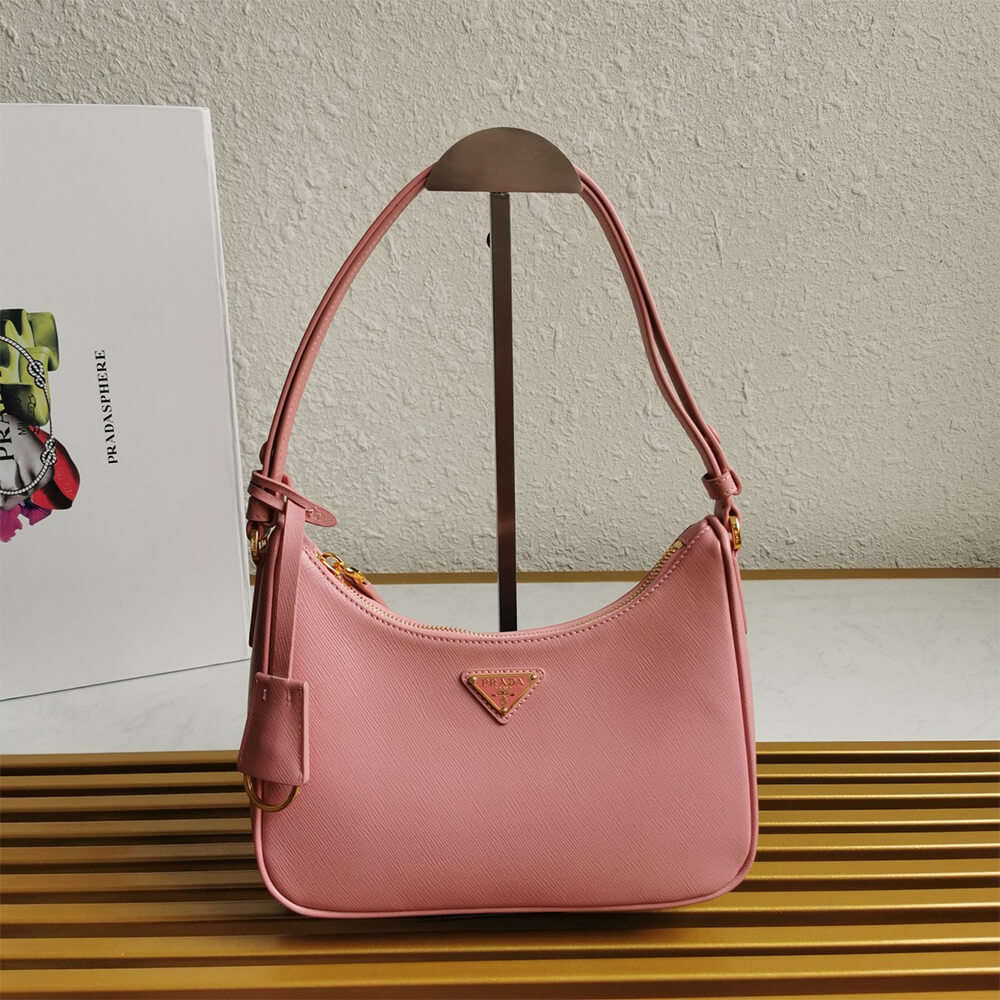Pra*a re-edition saffiano leather mini bag