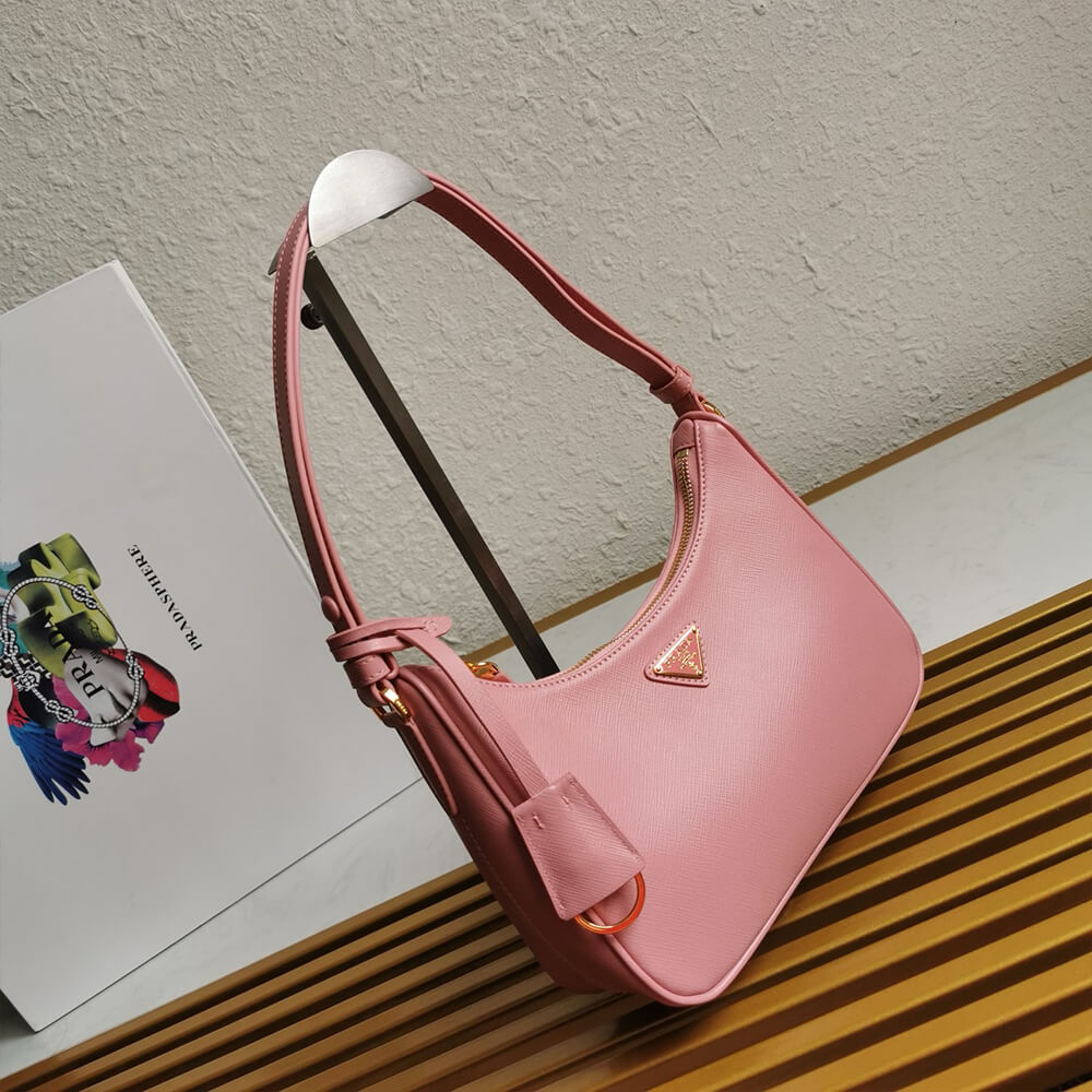 Pra*a re-edition saffiano leather mini bag
