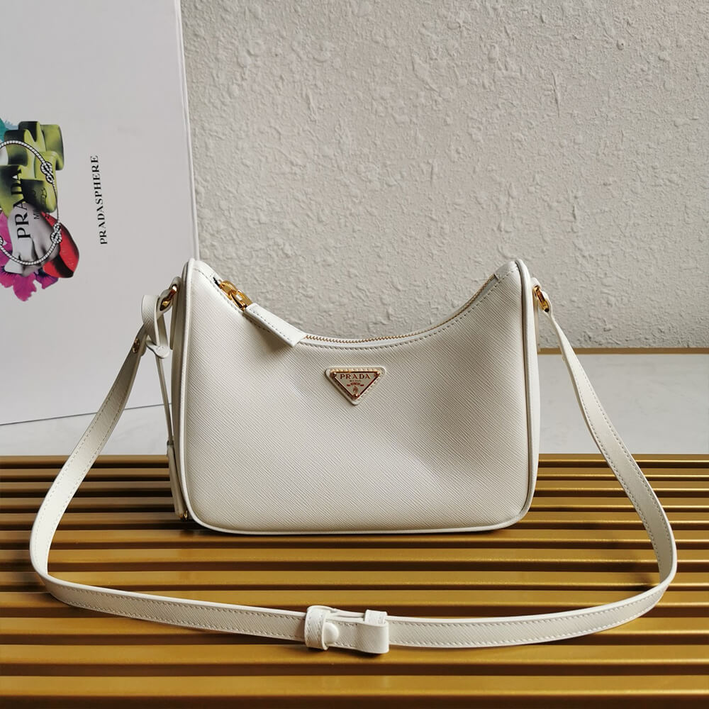 Pra*a re-edition saffiano leather mini bag