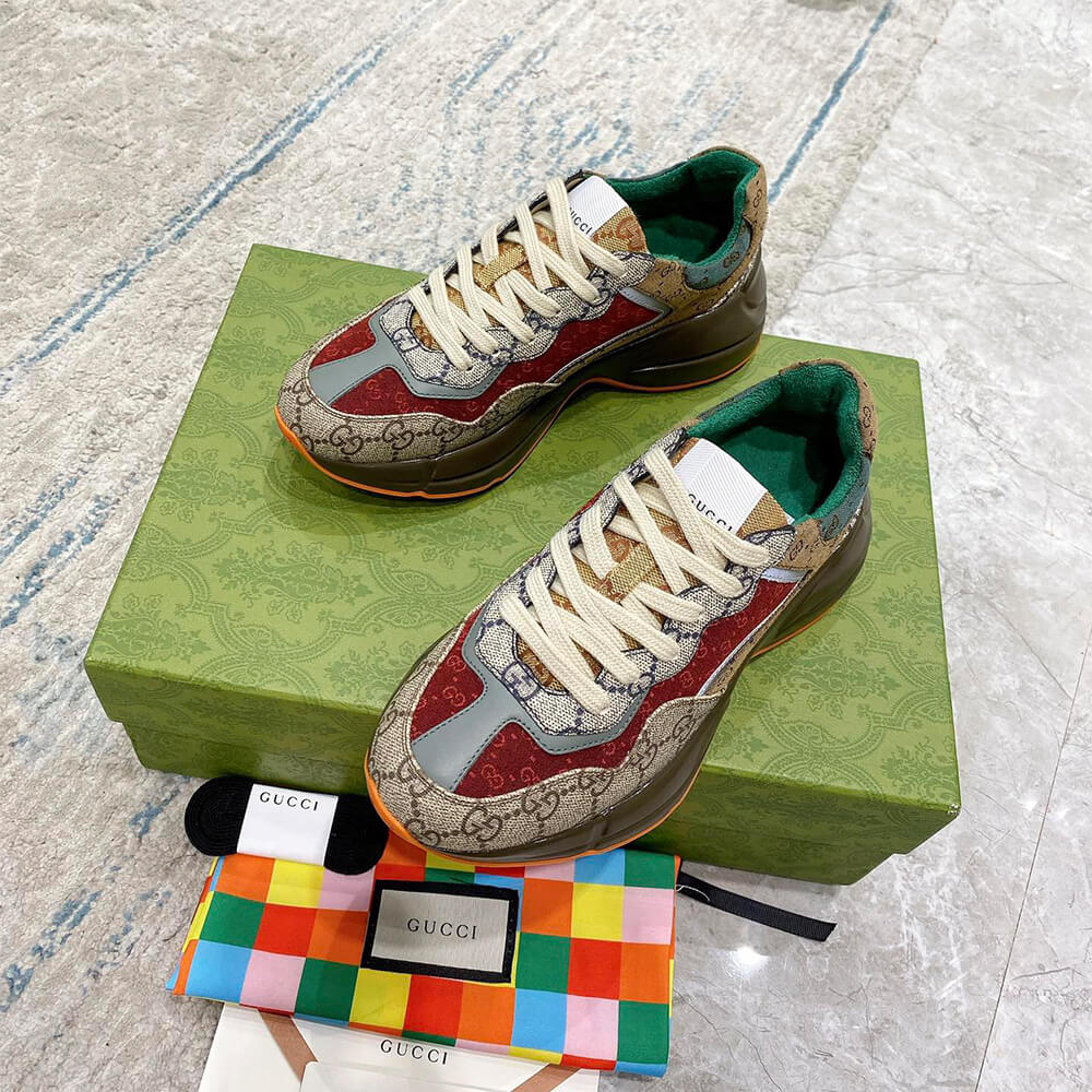 g*u*i multicolor gg S*p*e rhyton sneaker