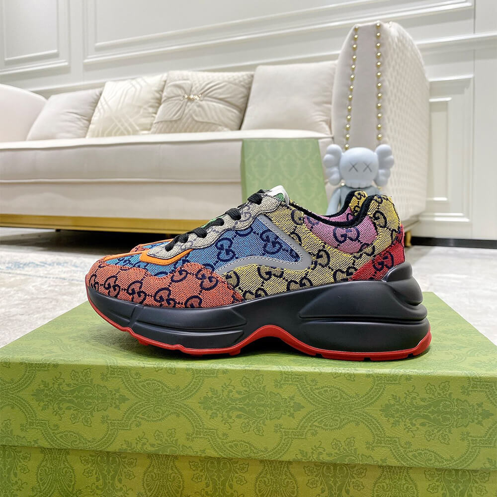 g*u*i multicolor gg S*p*e rhyton sneaker