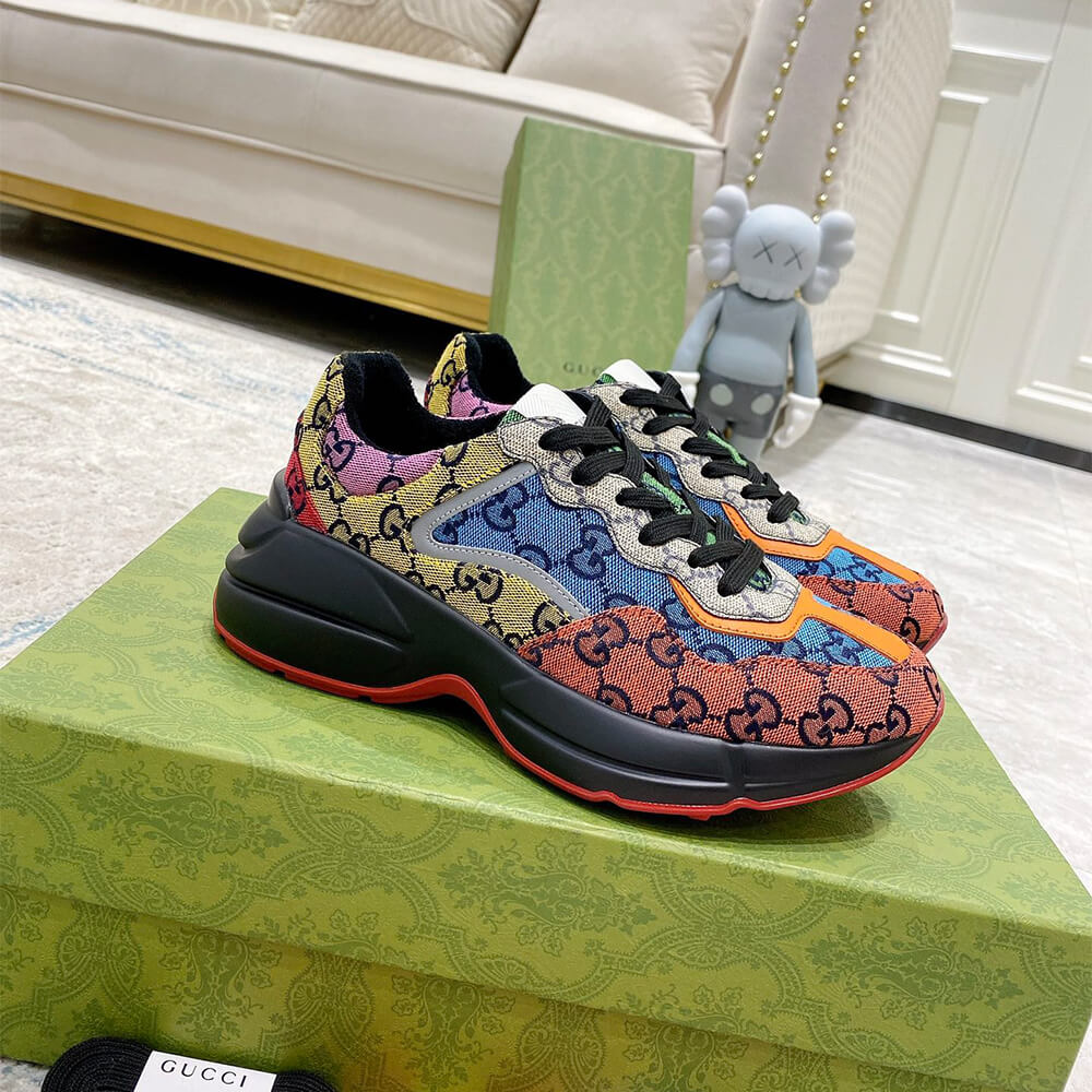 g*u*i multicolor gg S*p*e rhyton sneaker