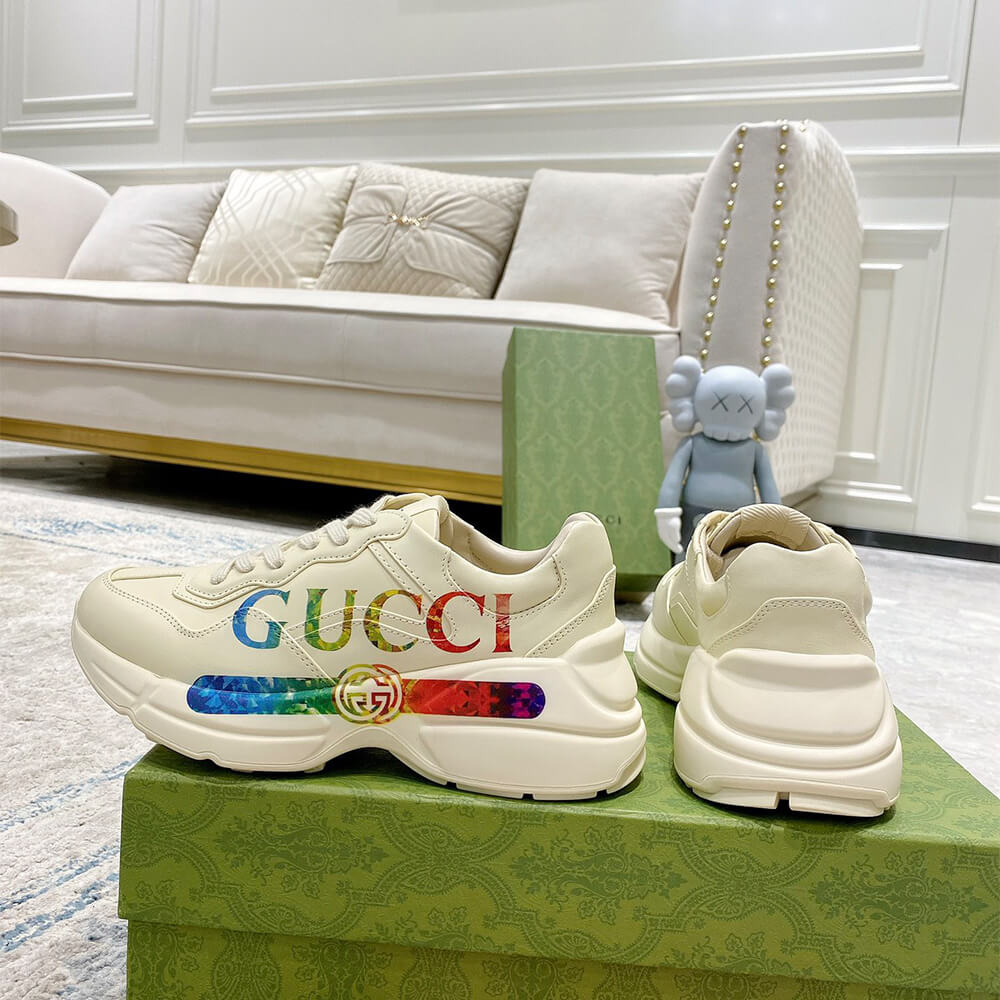 rhyton sneaker with G*u*i print