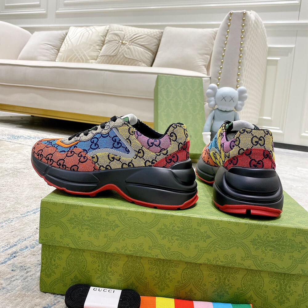 g*u*i multicolor gg S*p*e rhyton sneaker
